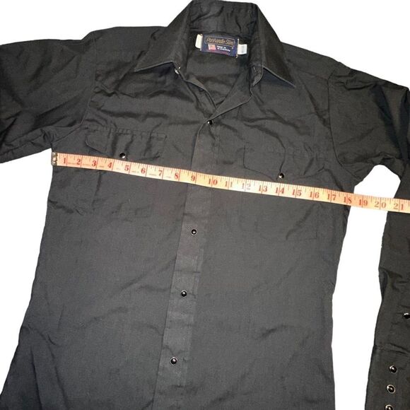 Black Panhandle Slim Western Button Down Shirt - Picture 6 of 8